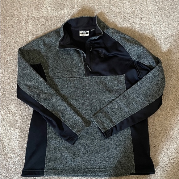 Spider Gray and Black Quarter-Zip Pullover men’s size XL like new - Picture 3 of 5